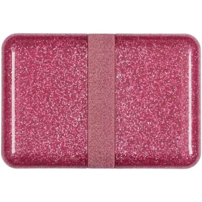 Boîte à goûter rose pailletée