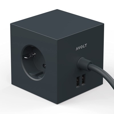 Bloc Multiprise Cube Design Black