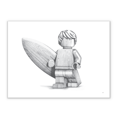 Affiche Me Hubert PLAY WITH WOOD SURF